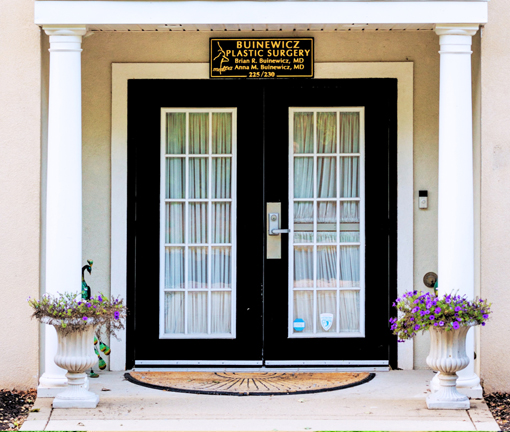Entrance of the Buinewicz Plastic Surgery office in Doylestown, PA